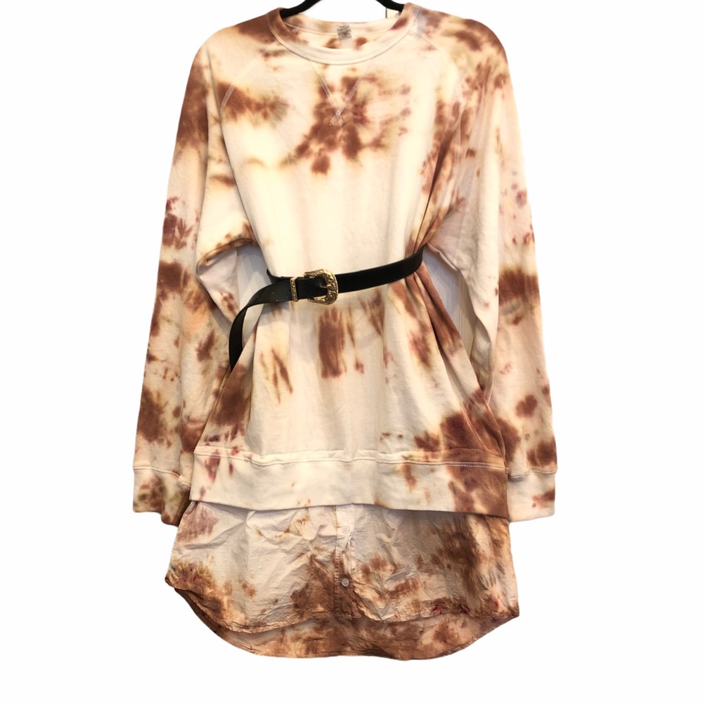 Tye Dye Crew neck sweatshirt dress
